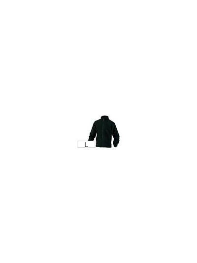 Chaqueta deltaplus polar con cremallera 2 bolsillos color negro talla l
