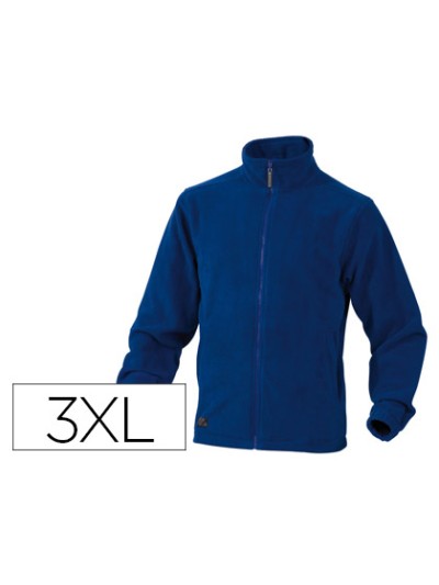 Chaqueta deltaplus polar con cremallera 2 bolsillos color azul talla 3xl