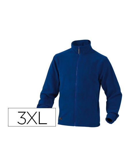 Chaqueta deltaplus polar con cremallera 2 bolsillos color azul talla 3xl