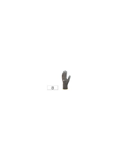 Guantes deltaplus poliester antideslizante lavable especial para manipulacion y manutencion gris talla 8