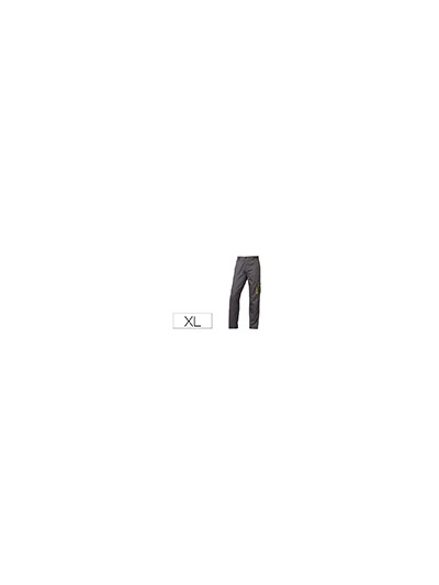 Pantalon de trabajo deltaplus cintura ajustable 5 bolsillos color gris verde talla xl