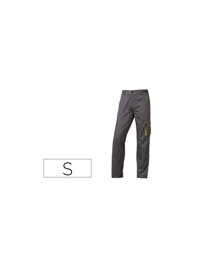 Pantalon de trabajo deltaplus cintura ajustable 5 bolsillos color gris verde talla s Pantalon de trabajo deltaplus cintura ajustable 5 bolsillos color gris verde talla s