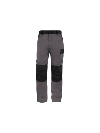 Pantalon de trabajo deltaplus cintura ajustable 5 bolsillos color gris verde talla l talla l