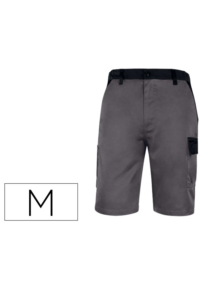 Pantalon de trabajo deltaplus bermuda cintura ajustable 5 bolsillos color gris talla m Pantalon de trabajo deltaplus bermuda cintura ajustable 5 bolsillos color gris talla m
