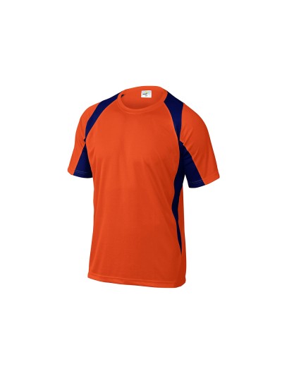 Camiseta deltaplus poliester manga corta cuello redondo tratamiento secado rapido color verde-gris talla xxl