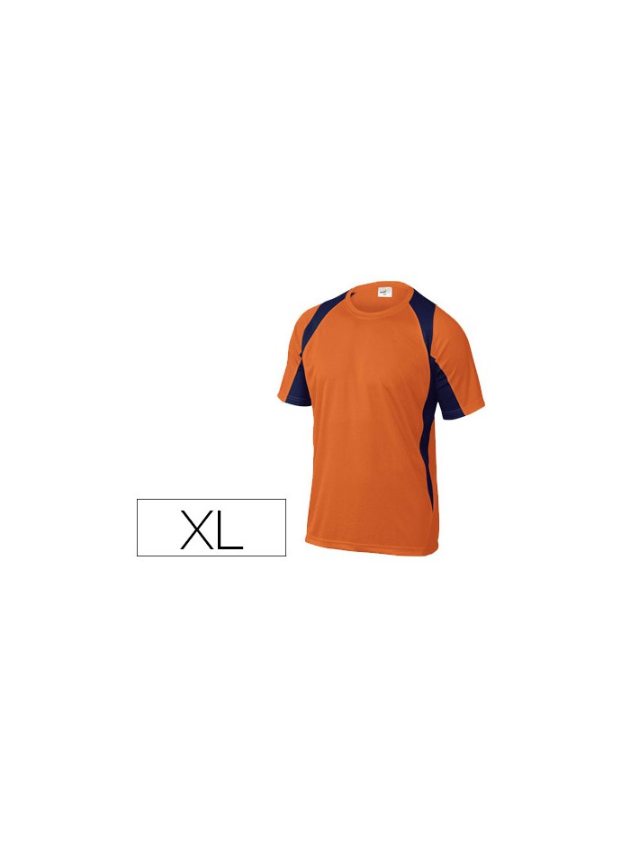 Camiseta deltaplus poliester manga corta cuello redondo tratamiento secado rapido color naranja-marino talla xl Camiseta deltaplus poliester manga corta cuello redondo tratamiento secado rapido color naranja-marino talla xl