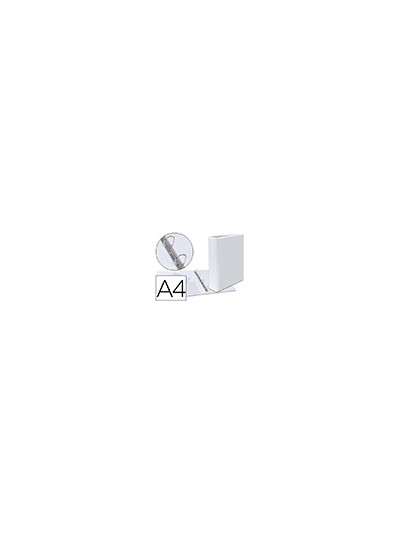 Carpeta canguro 4 anillas mixtas 40mm esselte a4 plastico blanca
