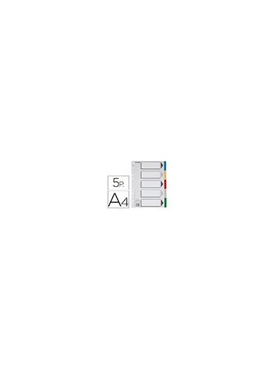 Separador esselte plastico juego de 5 separadores din a4 con 5 colores multitaladro
