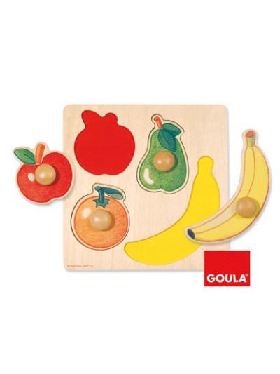 Puzle diset frutas 4 piezas