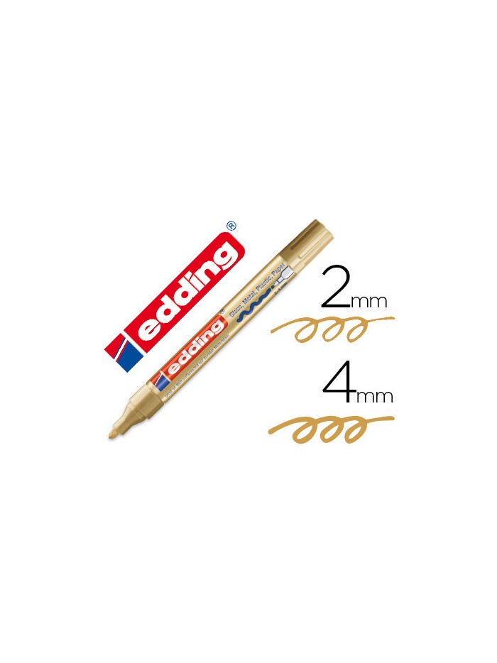Rotulador edding punta fibra 750 oro punta redonda 2-4 mm Rotulador edding punta fibra 750 oro punta redonda 2-4 mm