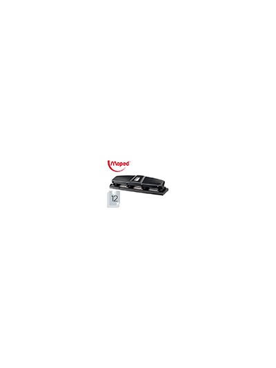 Taladrador maped essentials metal 4 taladros capacidad 12 hojas color negro