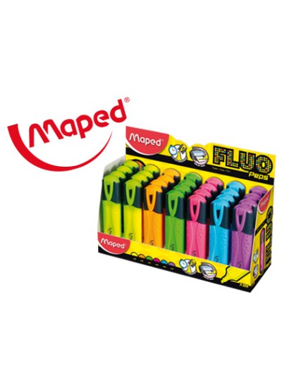 Rotulador maped fluo peps classic expositor de 28 unidades colores surtidos