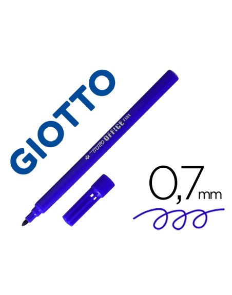 Rotulador tratto office fine punta de fibra trazo 0,7 mm azul
