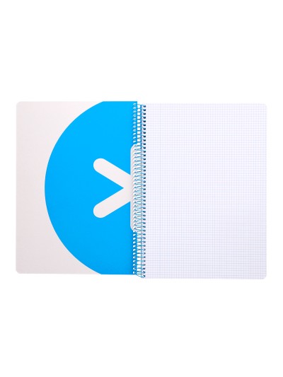 Cuaderno espiral antartik a5 tapa dura 80h 100 g cuadro 5mm con margen color rosa fluor