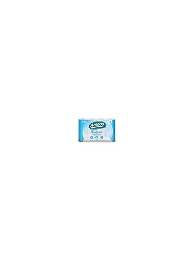 Papel de cocina amoos 2 capas 100 mm diametro x 224 mm alto 42g/m2 36 servicios paquete de 4 rollos