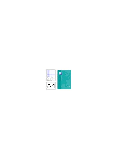 Bloc espiral oxford tapa extradura microperforado din a4 80 hojas cuadros 5 mm color menta hielo