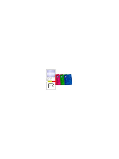 Bloc espiral oxford tapa plastico optik paper folio 80 hojas 90 gr cuadros 4 mm