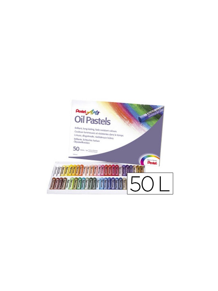 Lapices pentel oil pastel caja de 50 colores surtidos Lapices pentel oil pastel caja de 50 colores surtidos