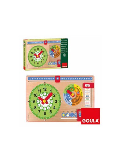 Juego goula didactico reloj calendario castellano