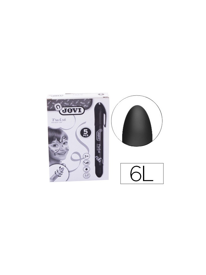 Barra de maquillaje jovi twist make-up negro caja de 5 unidades Barra de maquillaje jovi twist make-up negro caja de 5 unidades