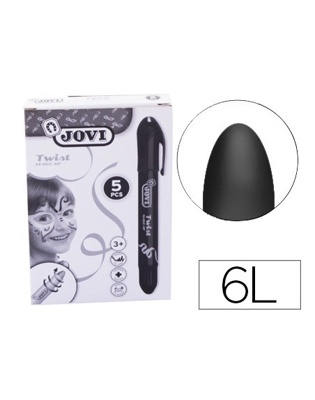 Barra de maquillaje jovi twist make-up negro caja de 5 unidades