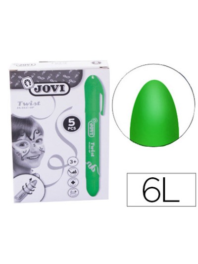 Barra de maquillaje jovi twist make-up verde caja de 5 unidades
