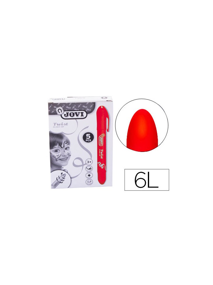 Barra de maquillaje jovi twist make-up rojo caja de 5 unidades Barra de maquillaje jovi twist make-up rojo caja de 5 unidades