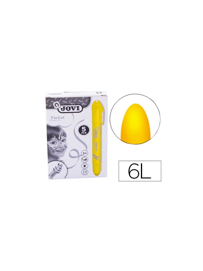 Barra de maquillaje jovi twist make-up amarillo caja de 5 unidades Barra de maquillaje jovi twist make-up amarillo caja de 5 unidades