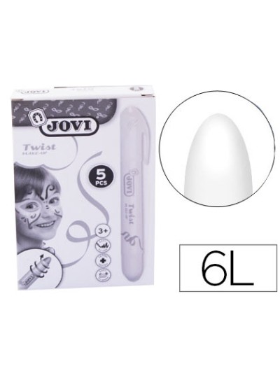 Barra de maquillaje jovi twist make-up blanca caja de 5 unidades