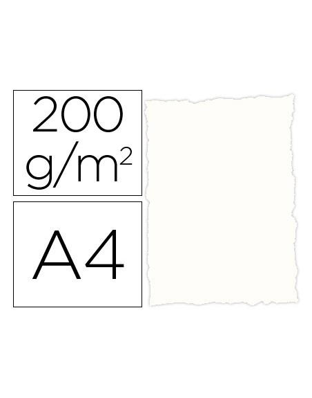 Papel pergamino din a4 troquelado 200 gr color rustico blanco paquete de 25 hojas