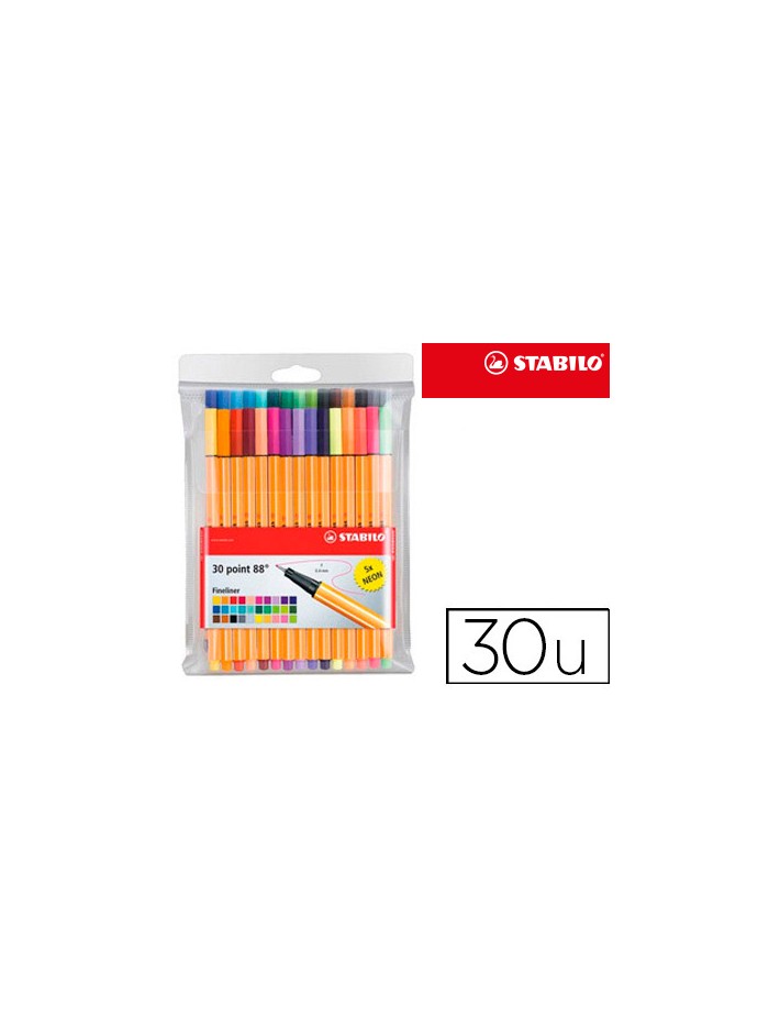 Rotulador stabilo point 88 colores neon estuche 25+5 unidades Rotulador stabilo point 88 colores neon estuche 25+5 unidades