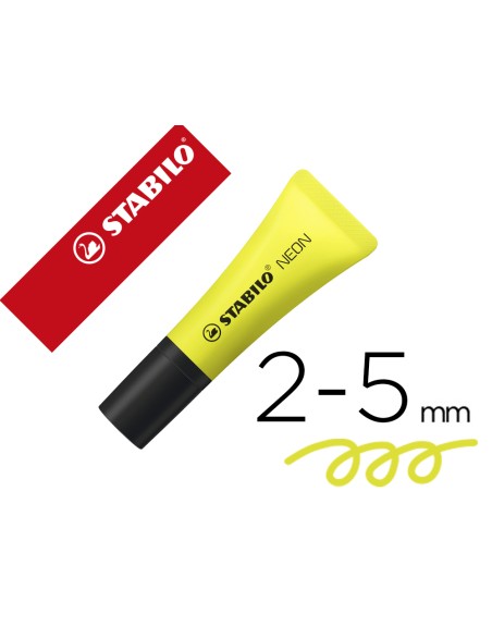 Rotulador stabilo fluorescente 72 amarillo neon