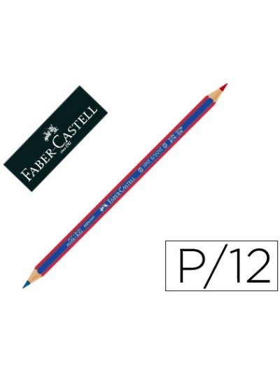 Lapices bicolor faber castell fino hexagonal rojo/azul unidad