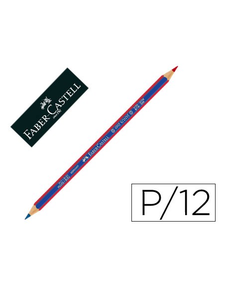 Lapices bicolor faber castell fino hexagonal rojo/azul unidad