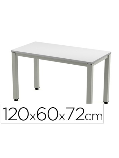 Mesa de oficina rocada executive 200ad02 aluminio /gris 120x60 cm