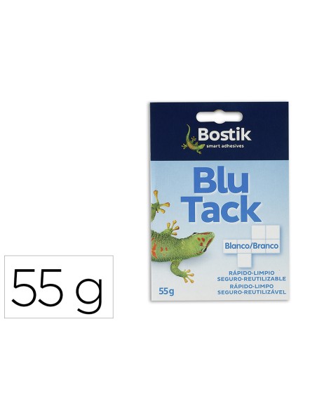 Sujetacosa masilla bostik blu tack blanco cuarteado
