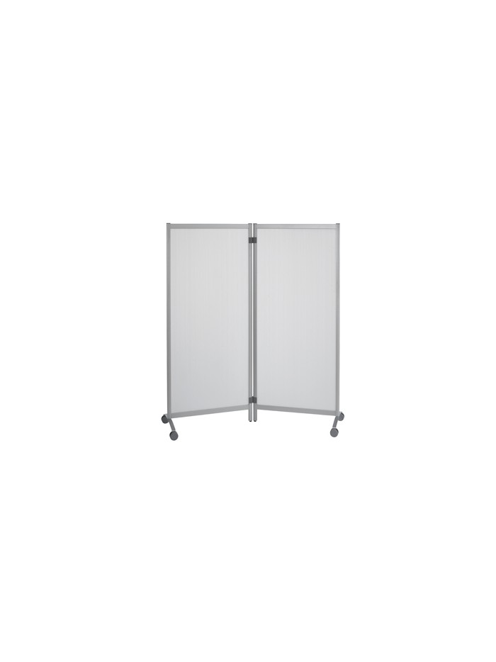 Mampara separadora paperflow polipropileno translucido con ruedas 2 hojas Mampara separadora paperflow polipropileno translucido con ruedas 2 hojas