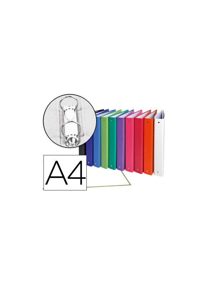 Carpeta de 2 anillas 30mm redondas exacompta a4 carton forrado colores surtidos Carpeta de 2 anillas 30mm redondas exacompta a4 carton forrado colores surtidos