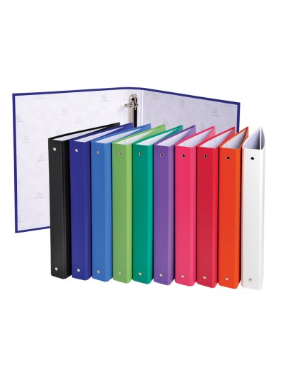 Carpeta de 2 anillas 30mm redondas exacompta a4 carton forrado colores surtidos