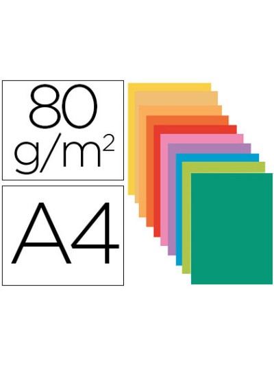 Subcarpeta papel exacompta din a4 colores surtidos 80 gr