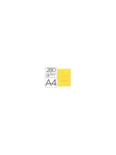 Subcarpeta cartulina reciclada exacompta a4 amarillo 280g/m2 con 2 solapas interior