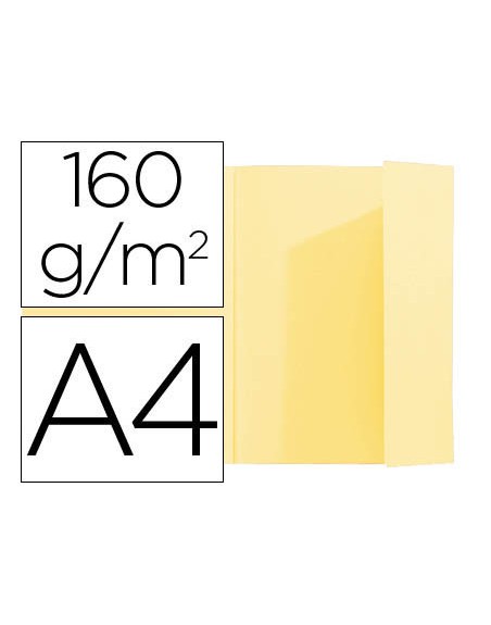 Subcarpeta exacompta din a4 amarillo 160g/m2 con solapa interior