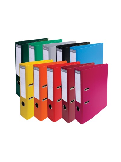Archivador de palanca exacompta carton forrado pvc din a4 colores surtidos lomo 70 mm con compresor