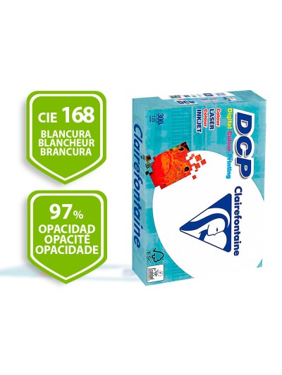 Papel fotocopiadora clairefontaine din a4 300 gramos paquete de 125 hojas