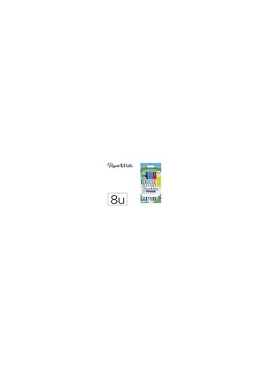 Boligrafo paper mate kilometrico punta 1 mm plastico reciclado 80% blister de 3 negros / 3