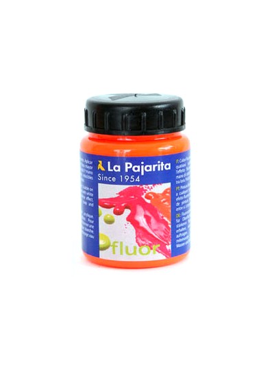 Pintura acrilica la pajarita f-02 naranja fluorescente 75ml