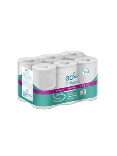 Papel higienico gc 2 capas paquete de 12 rollos