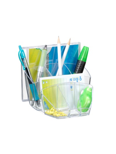 Organizador sobremesa cep con 8 compartimentos plastico transparente