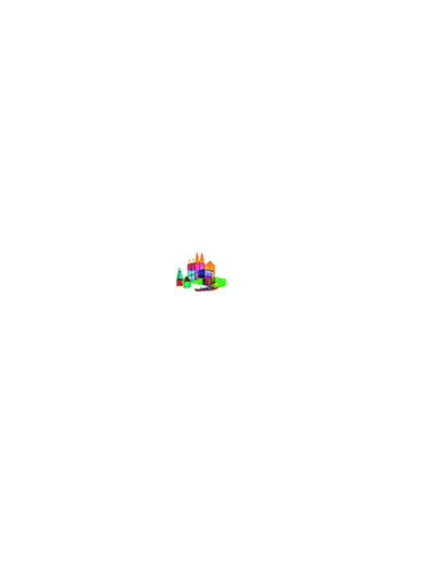 Juego de construccion amaya magtiles 104 piezas 3d formas y colores surtidos