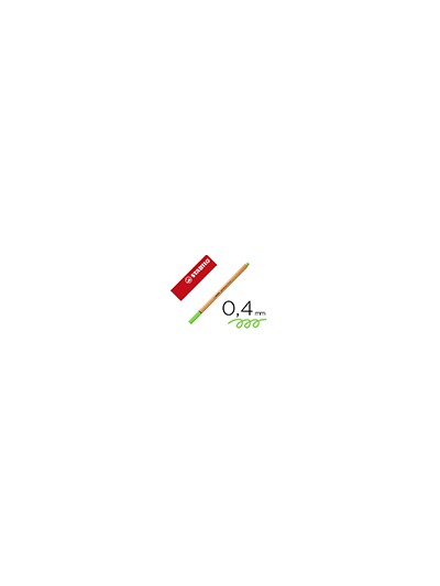 Rotulador stabilo punta de fib ra point 88 verde neon punta fina 0,4mm
